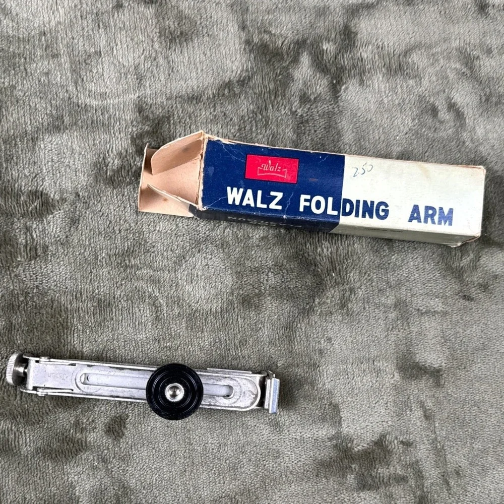 Walz Folding Arm for Flash Gun Vintage Camera Accessory Chrome Japan Made Boxed